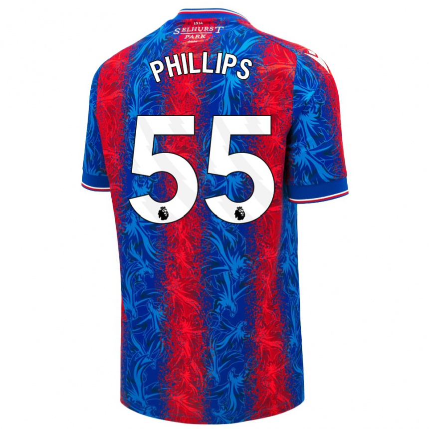 Hombre Fútbol Camiseta Killian Phillips #55 Rayas Rojas Y Azules 1ª Equipación 2024/25 Perú