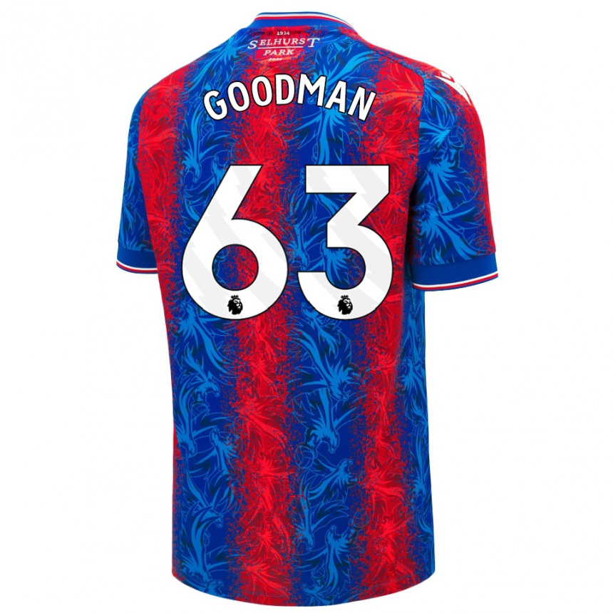 Hombre Fútbol Camiseta Owen Goodman #63 Rayas Rojas Y Azules 1ª Equipación 2024/25 Perú