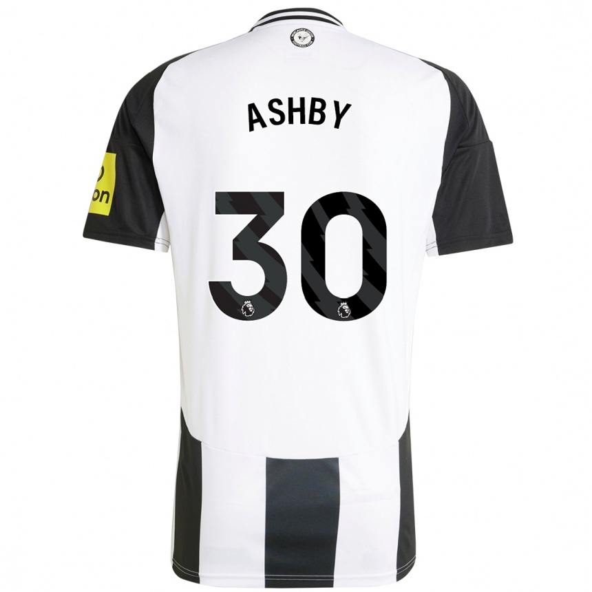 Hombre Fútbol Camiseta Harrison Ashby #30 Blanco Negro 1ª Equipación 2024/25 Perú