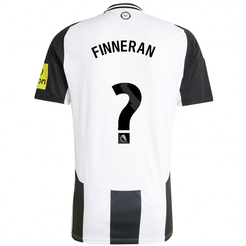 Hombre Fútbol Camiseta Rory Finneran #0 Blanco Negro 1ª Equipación 2024/25 Perú