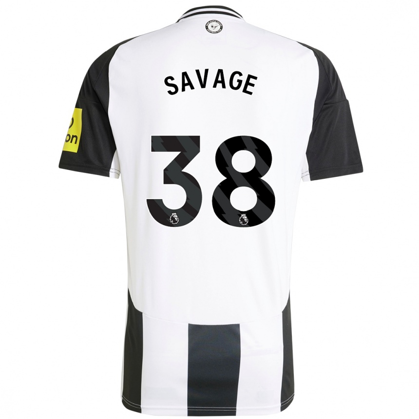 Hombre Fútbol Camiseta Remi Savage #38 Blanco Negro 1ª Equipación 2024/25 Perú