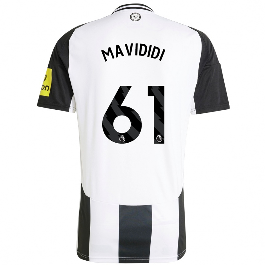 Hombre Fútbol Camiseta Shaun Mavididi #61 Blanco Negro 1ª Equipación 2024/25 Perú