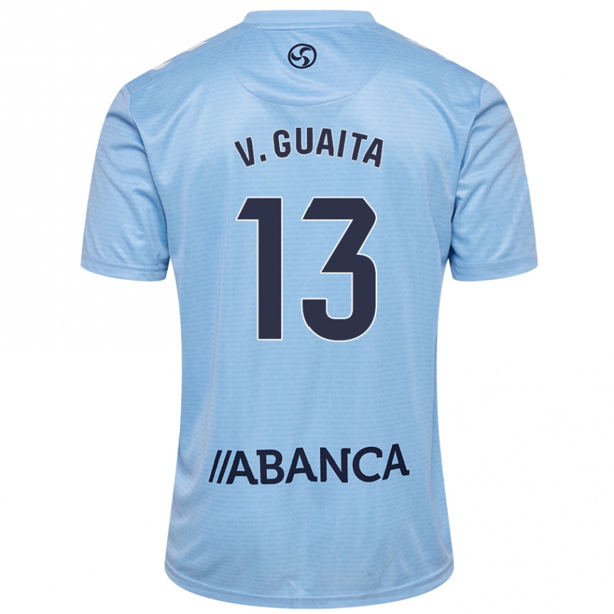 Hombre Fútbol Camiseta Vicente Guaita #13 Azul Cielo 1ª Equipación 2024/25 Perú