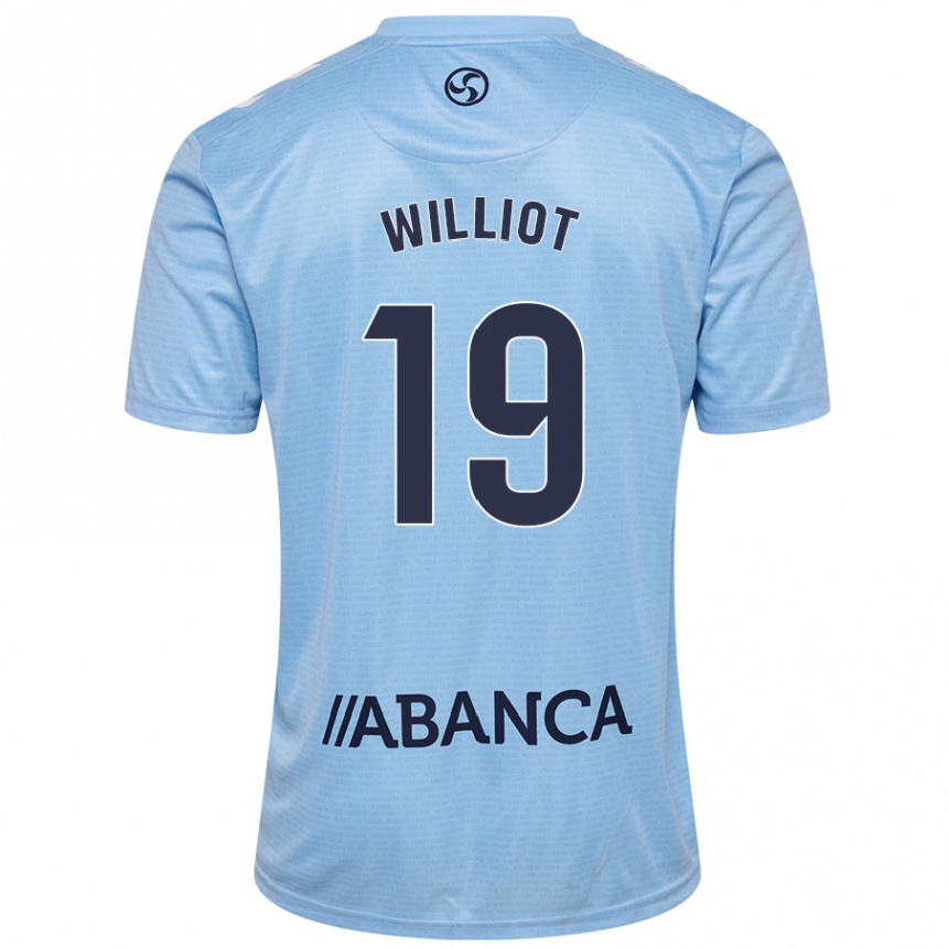 Hombre Fútbol Camiseta Williot Swedberg #19 Azul Cielo 1ª Equipación 2024/25 Perú