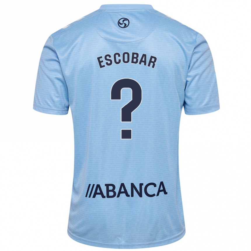 Hombre Fútbol Camiseta Jordi Escobar #0 Azul Cielo 1ª Equipación 2024/25 Perú