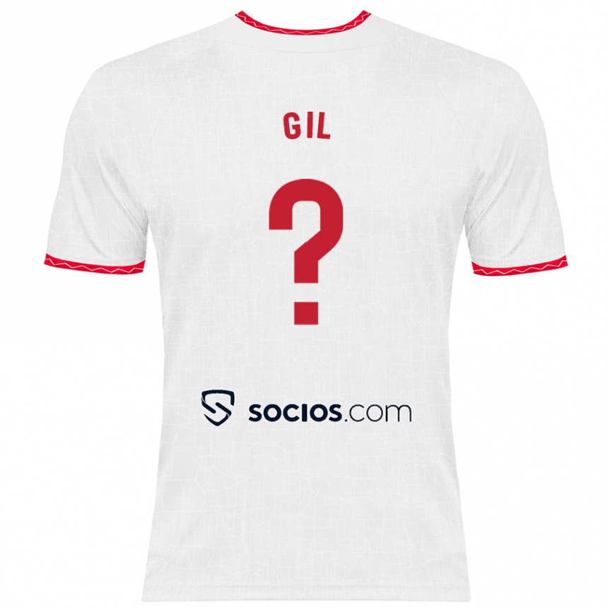 Hombre Fútbol Camiseta Dani Gil #0 Blanco Rojo 1ª Equipación 2024/25 Perú