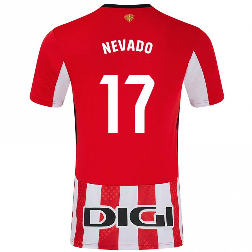 Hombre Fútbol Camiseta Nerea Nevado Gómez #17 Rojo Blanco 1ª Equipación 2024/25 Perú