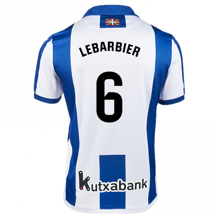 Hombre Fútbol Camiseta Alex Lebarbier #6 Blanco Azul 1ª Equipación 2024/25 Perú