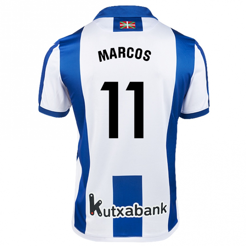 Hombre Fútbol Camiseta Cecilia Marcos Nabal #11 Blanco Azul 1ª Equipación 2024/25 Perú