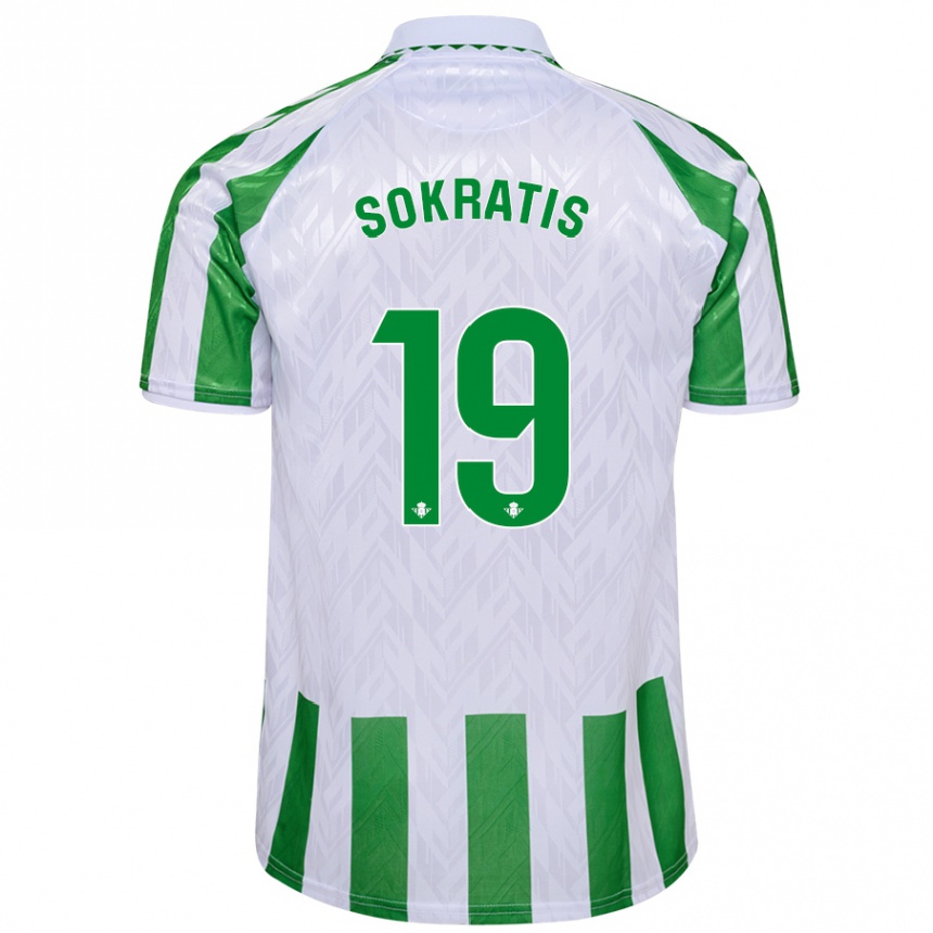 Hombre Fútbol Camiseta Sokratis Papastathopoulos #19 Verde Rayas Blancas 1ª Equipación 2024/25 Perú