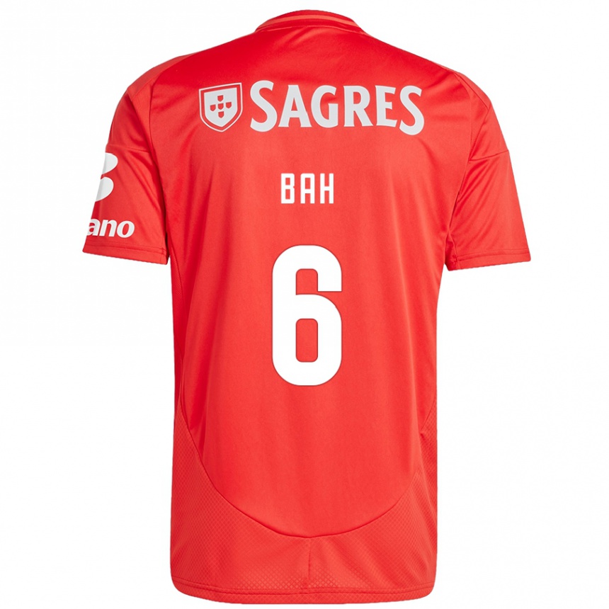 Hombre Fútbol Camiseta Alexander Bah #6 Rojo Blanco 1ª Equipación 2024/25 Perú