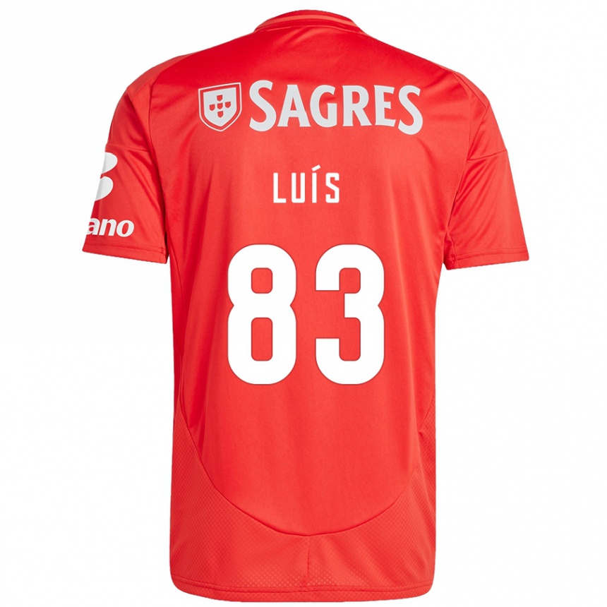 Hombre Fútbol Camiseta Rafael Luís #83 Rojo Blanco 1ª Equipación 2024/25 Perú