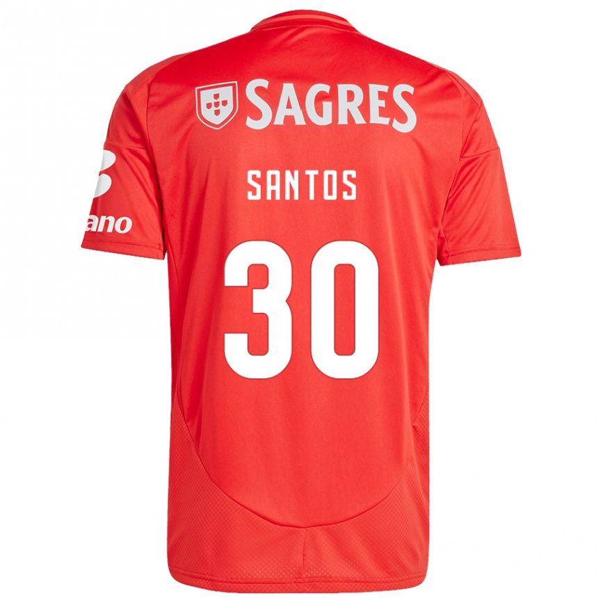 Hombre Fútbol Camiseta Daniela Santos #30 Rojo Blanco 1ª Equipación 2024/25 Perú