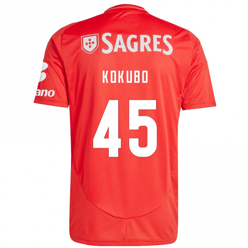 Hombre Fútbol Camiseta Leo Kokubo #45 Rojo Blanco 1ª Equipación 2024/25 Perú