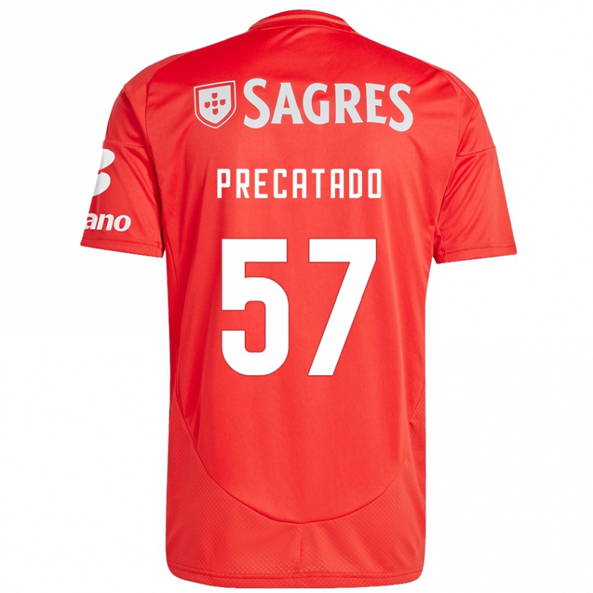 Hombre Fútbol Camiseta Precatado #57 Rojo Blanco 1ª Equipación 2024/25 Perú