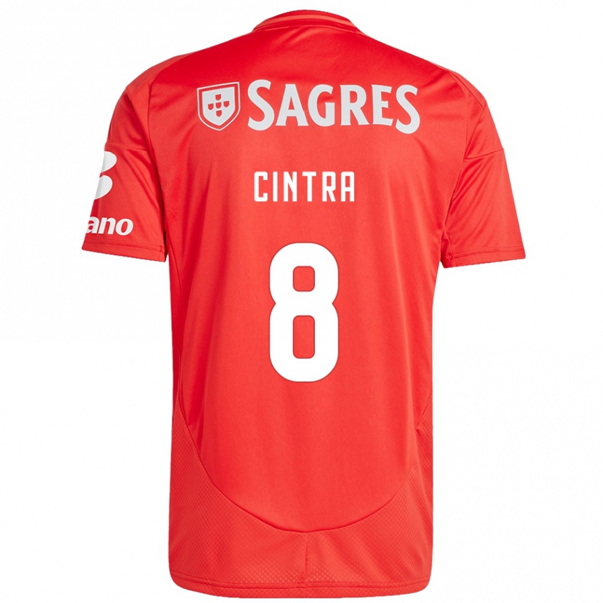 Hombre Fútbol Camiseta Marta Cintra #8 Rojo Blanco 1ª Equipación 2024/25 Perú