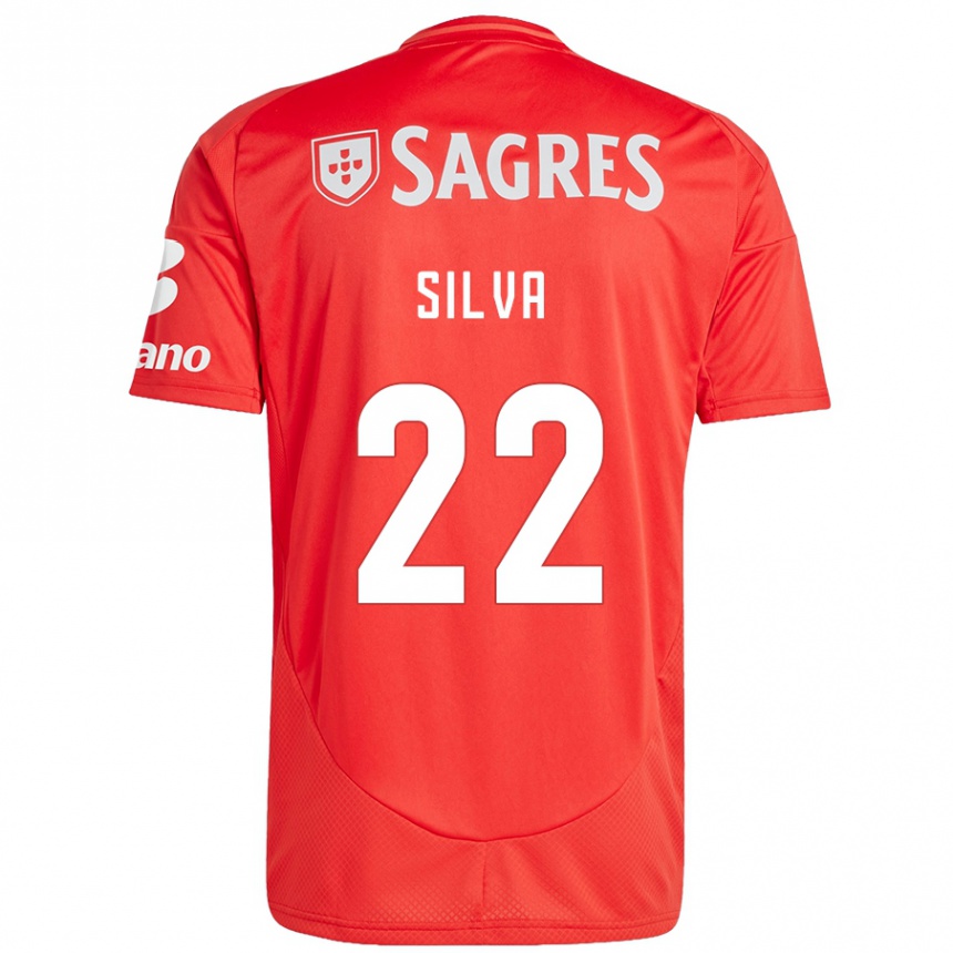 Hombre Fútbol Camiseta Amelia Silva #22 Rojo Blanco 1ª Equipación 2024/25 Perú