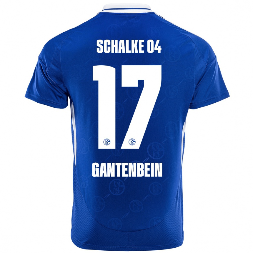 Hombre Fútbol Camiseta Adrian Gantenbein #17 Azul Real 1ª Equipación 2024/25 Perú