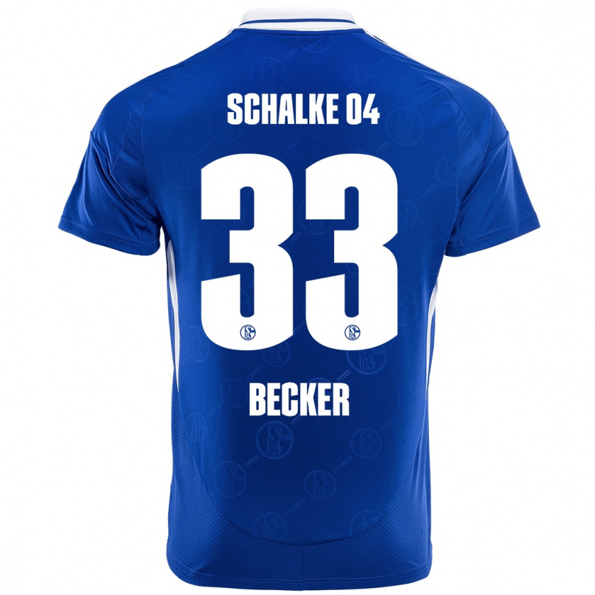 Hombre Fútbol Camiseta Vitalie Becker #33 Azul Real 1ª Equipación 2024/25 Perú