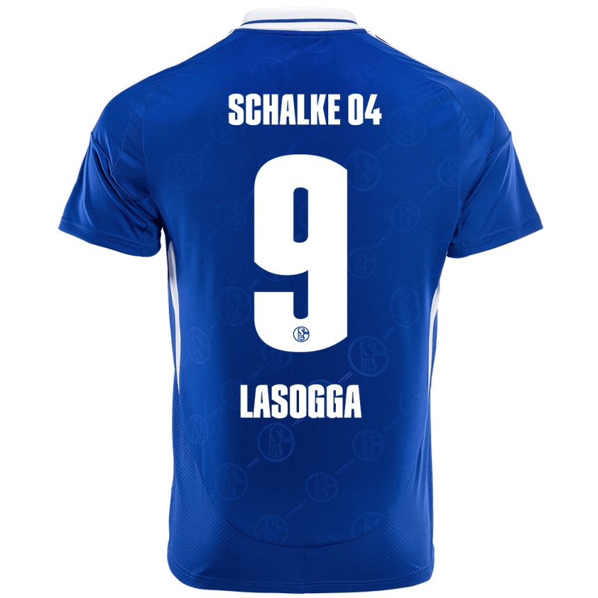 Hombre Fútbol Camiseta Pierre-Michel Lasogga #9 Azul Real 1ª Equipación 2024/25 Perú