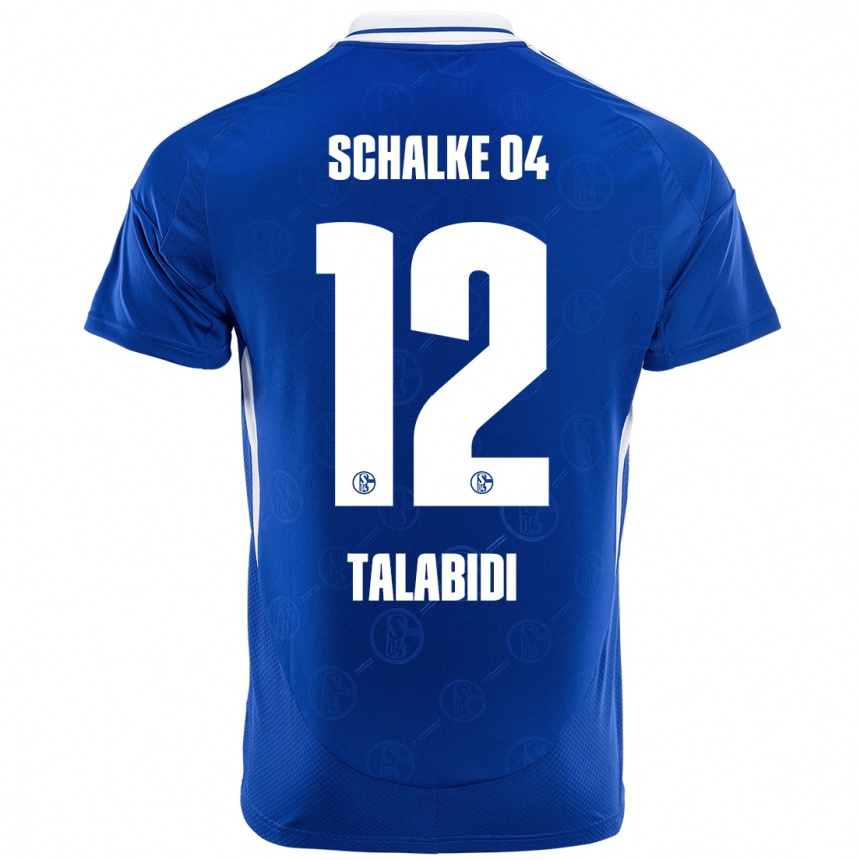 Hombre Fútbol Camiseta Malik Talabidi #12 Azul Real 1ª Equipación 2024/25 Perú