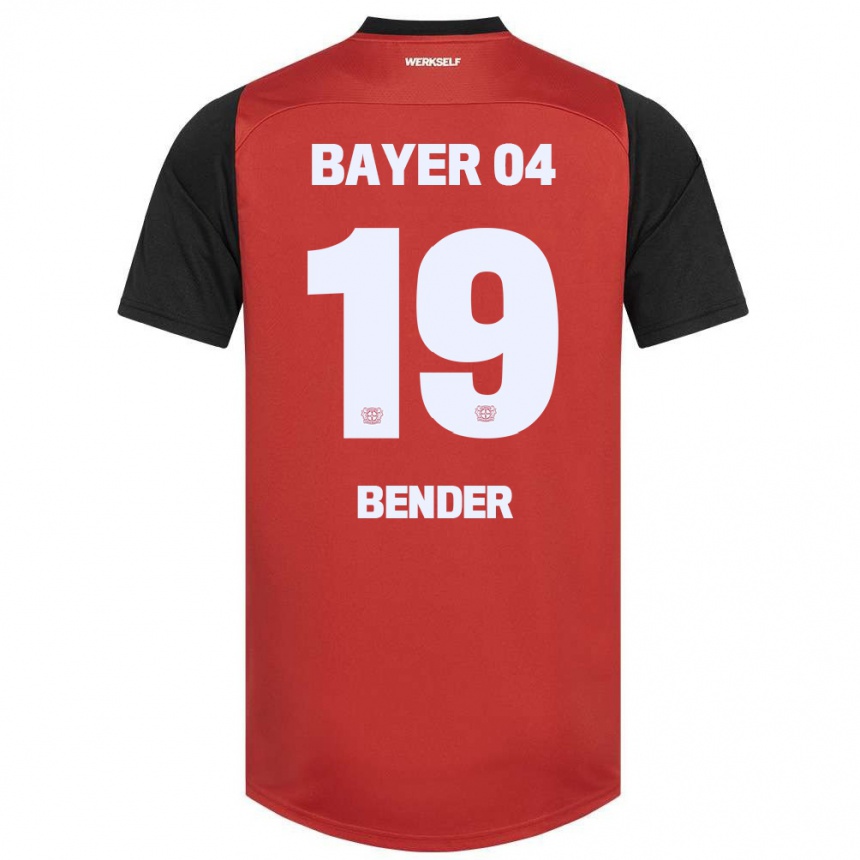 Hombre Fútbol Camiseta Loreen Bender #19 Rojo Negro 1ª Equipación 2024/25 Perú