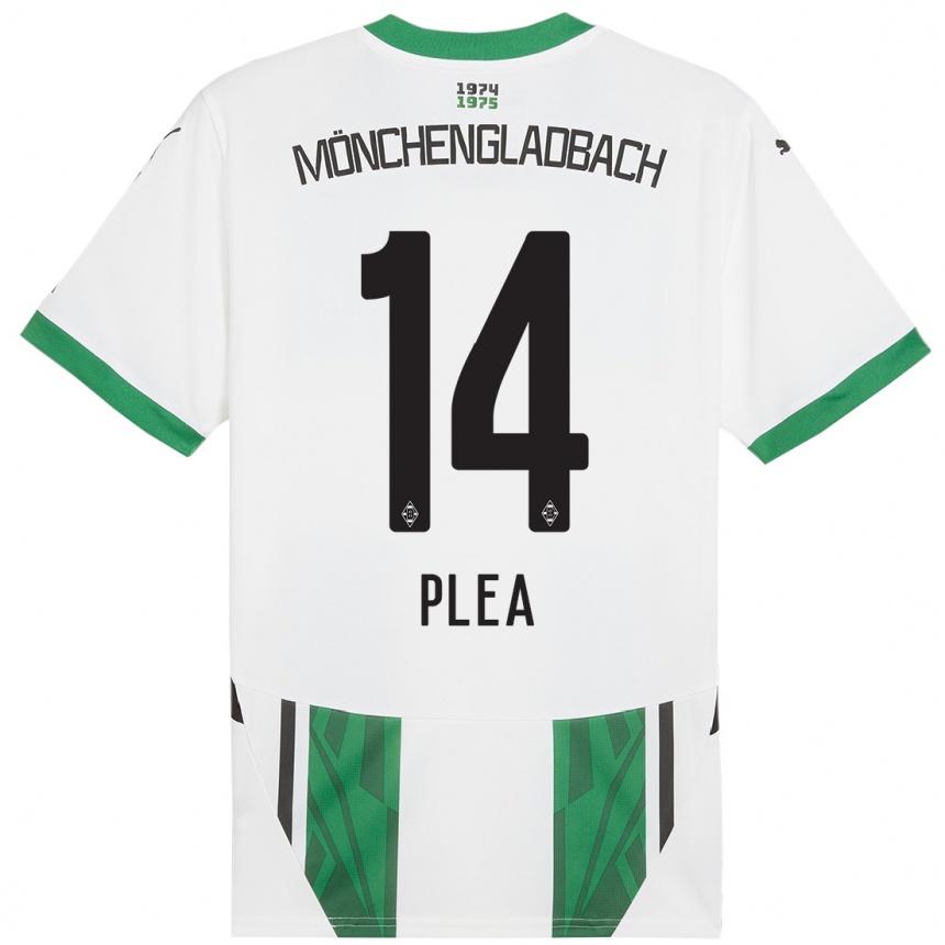 Hombre Fútbol Camiseta Alassane Plea #14 Blanco Verde 1ª Equipación 2024/25 Perú