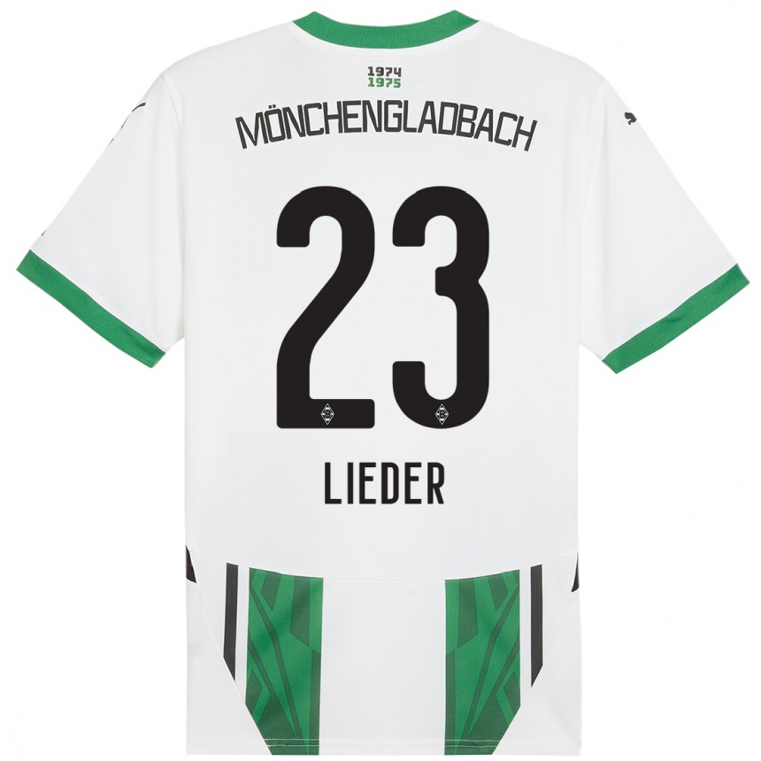 Hombre Fútbol Camiseta Michel Lieder #23 Blanco Verde 1ª Equipación 2024/25 Perú