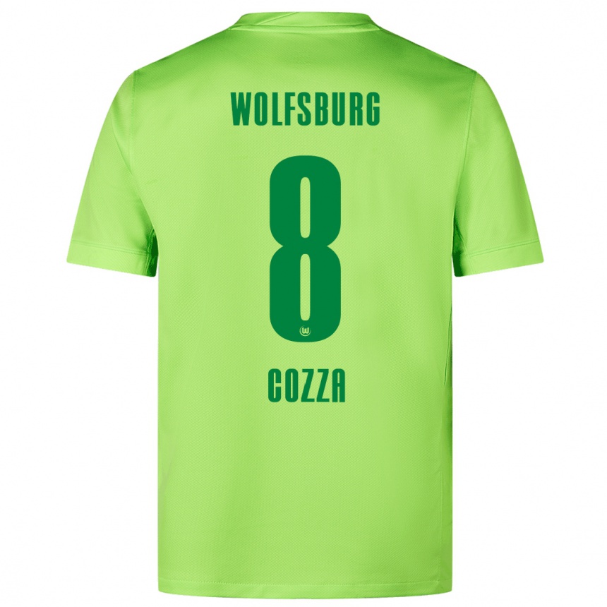 Hombre Fútbol Camiseta Nicolas Cozza #8 Verde Fluorescente 1ª Equipación 2024/25 Perú