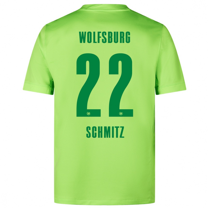 Hombre Fútbol Camiseta Lisa Schmitz #22 Verde Fluorescente 1ª Equipación 2024/25 Perú