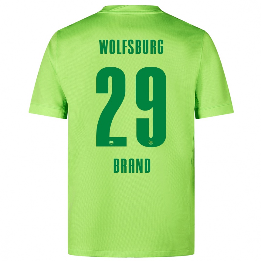 Hombre Fútbol Camiseta Jule Brand #29 Verde Fluorescente 1ª Equipación 2024/25 Perú