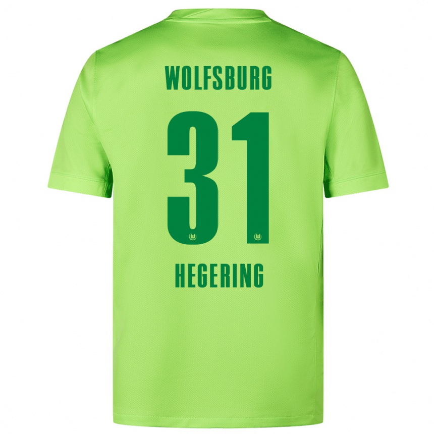 Hombre Fútbol Camiseta Marina Hegering #31 Verde Fluorescente 1ª Equipación 2024/25 Perú