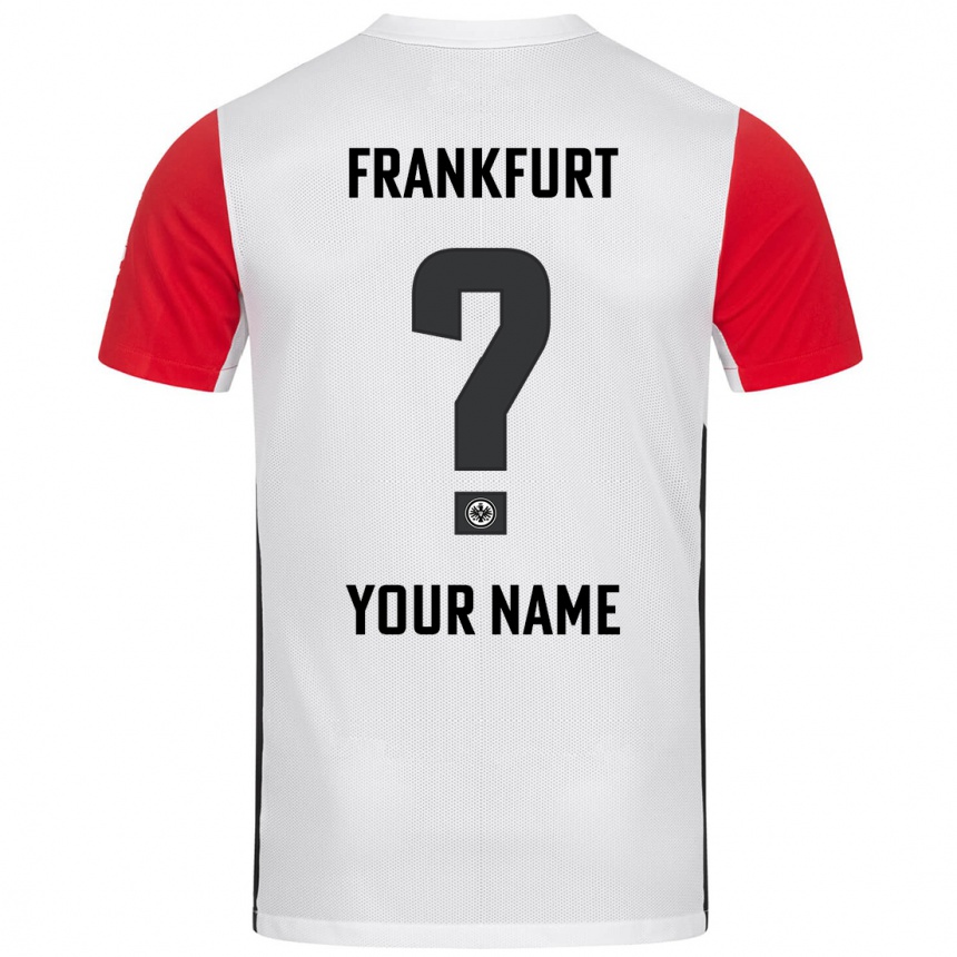 Hombre Fútbol Camiseta Su Nombre #0 Blanco Rojo 1ª Equipación 2024/25 Perú