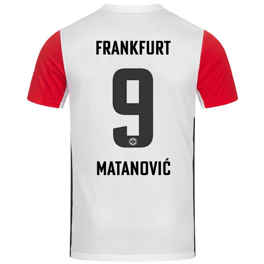 Hombre Fútbol Camiseta Igor Matanovic #9 Blanco Rojo 1ª Equipación 2024/25 Perú