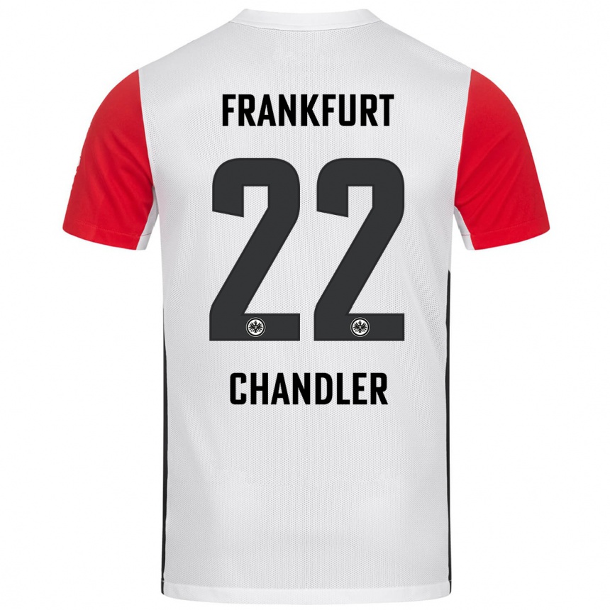 Hombre Fútbol Camiseta Timothy Chandler #22 Blanco Rojo 1ª Equipación 2024/25 Perú