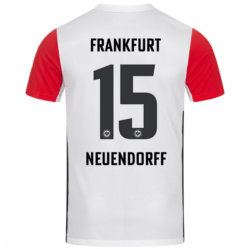 Hombre Fútbol Camiseta Nilo Neuendorff #15 Blanco Rojo 1ª Equipación 2024/25 Perú