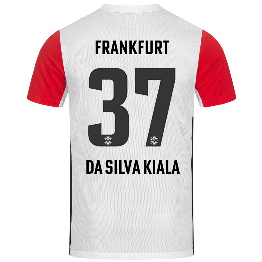 Hombre Fútbol Camiseta Joel Da Silva Kiala #37 Blanco Rojo 1ª Equipación 2024/25 Perú