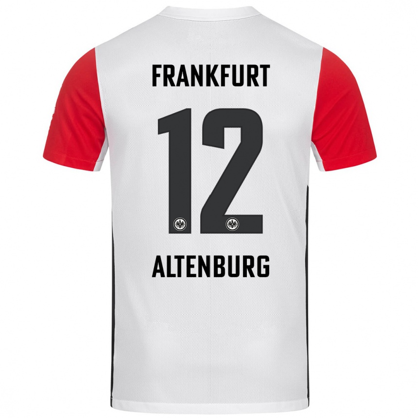 Hombre Fútbol Camiseta Lina Altenburg #12 Blanco Rojo 1ª Equipación 2024/25 Perú