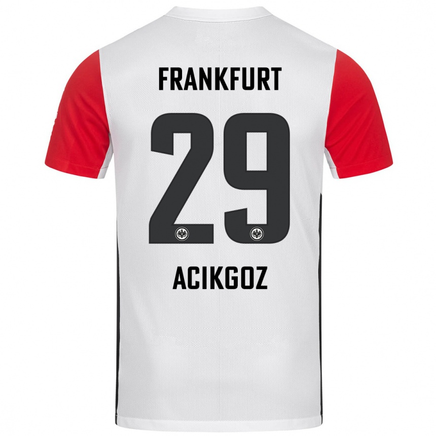 Hombre Fútbol Camiseta Dilara Acikgoz #29 Blanco Rojo 1ª Equipación 2024/25 Perú