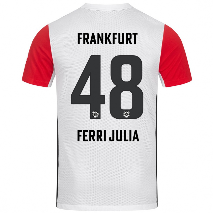 Hombre Fútbol Camiseta Nacho Ferri #48 Blanco Rojo 1ª Equipación 2024/25 Perú