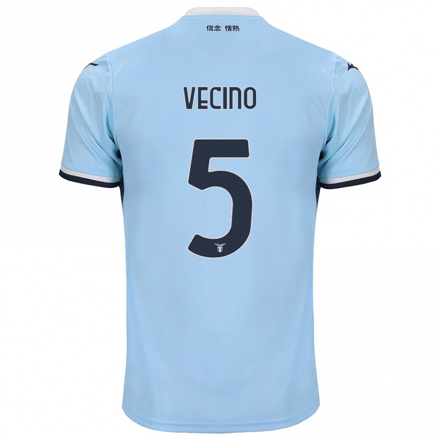 Hombre Fútbol Camiseta Matías Vecino #5 Azul 1ª Equipación 2024/25 Perú