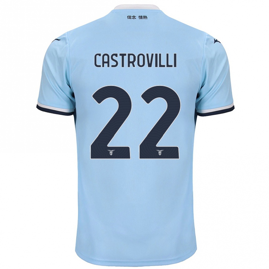 Hombre Fútbol Camiseta Gaetano Castrovilli #22 Azul 1ª Equipación 2024/25 Perú