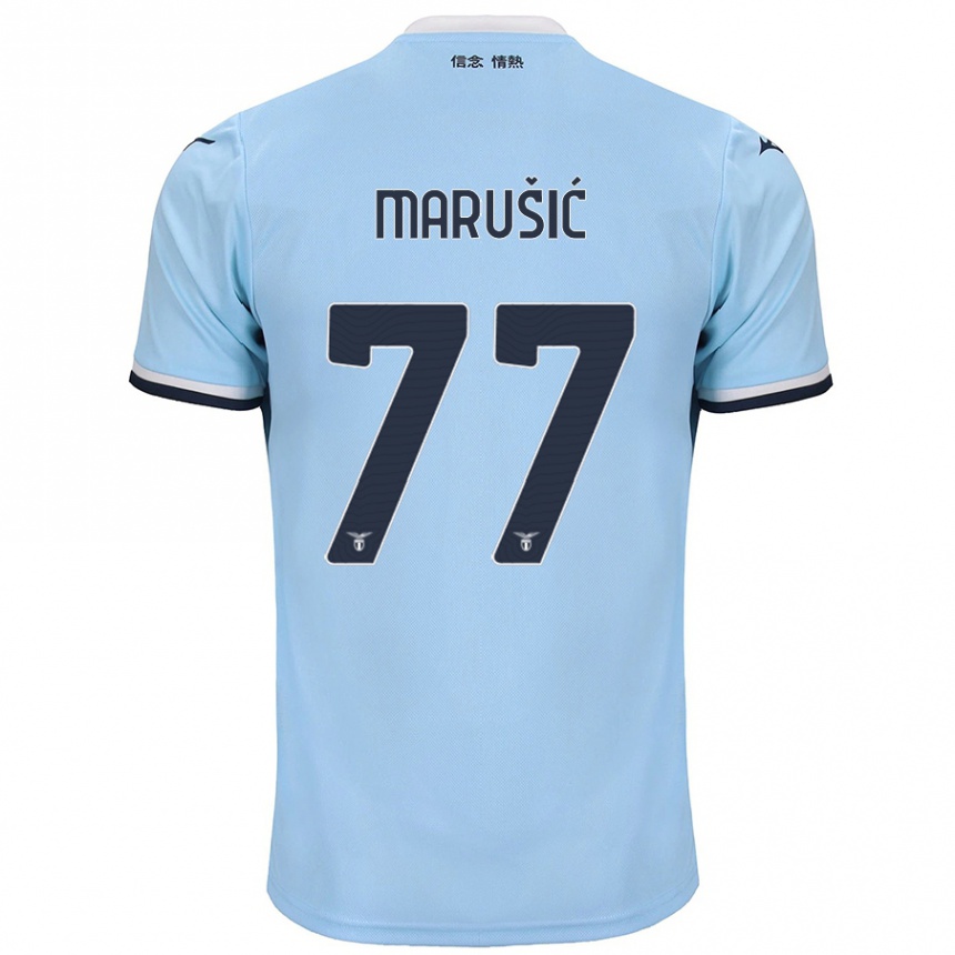 Hombre Fútbol Camiseta Adam Marusic #77 Azul 1ª Equipación 2024/25 Perú