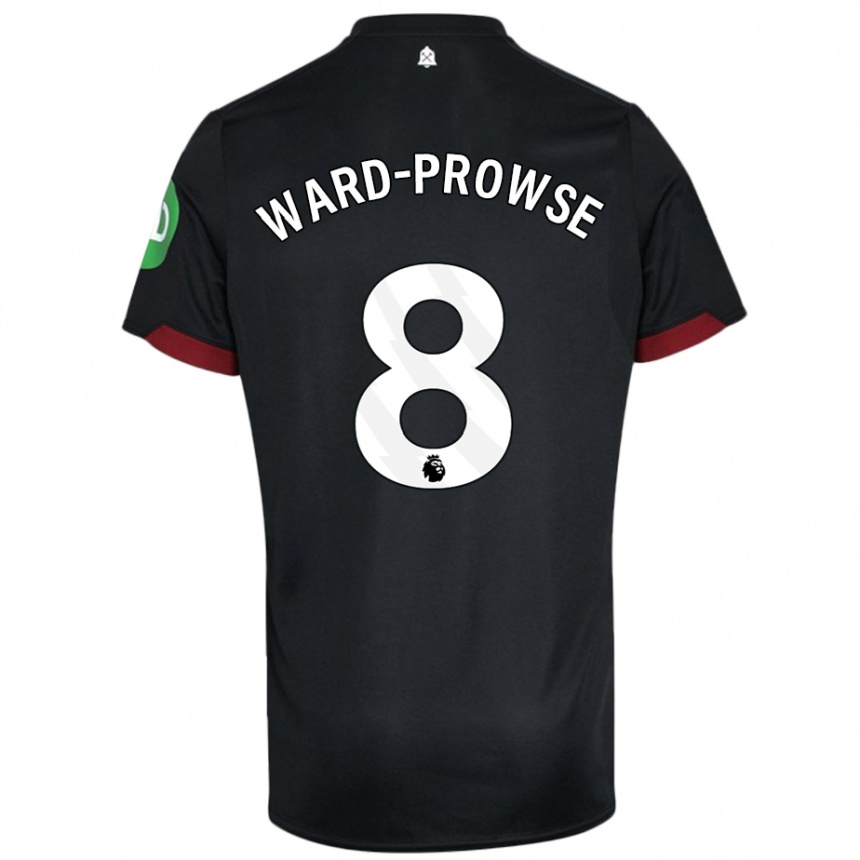 Hombre Fútbol Camiseta James Ward-Prowse #8 Negro Blanco 2ª Equipación 2024/25 Perú