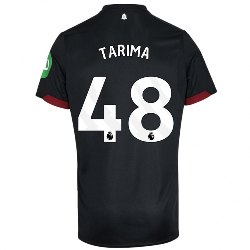 Hombre Fútbol Camiseta Sean Tarima #48 Negro Blanco 2ª Equipación 2024/25 Perú