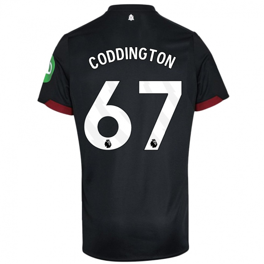 Hombre Fútbol Camiseta Remy Coddington #67 Negro Blanco 2ª Equipación 2024/25 Perú