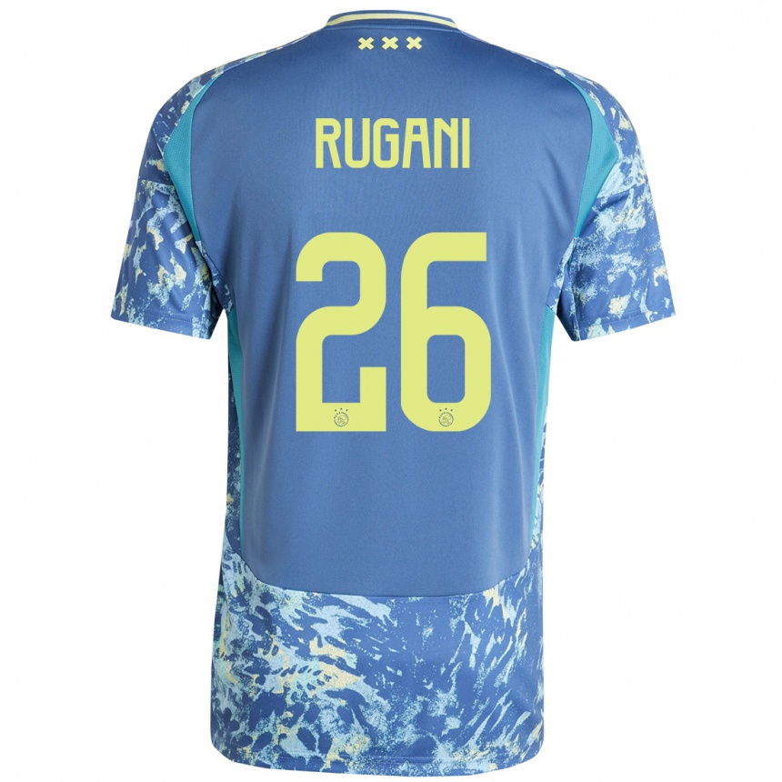 Hombre Fútbol Camiseta Daniele Rugani #26 Gris Azul Amarillo 2ª Equipación 2024/25 Perú