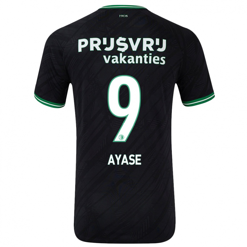 Hombre Fútbol Camiseta Ayase Ueda #9 Negro Verde 2ª Equipación 2024/25 Perú