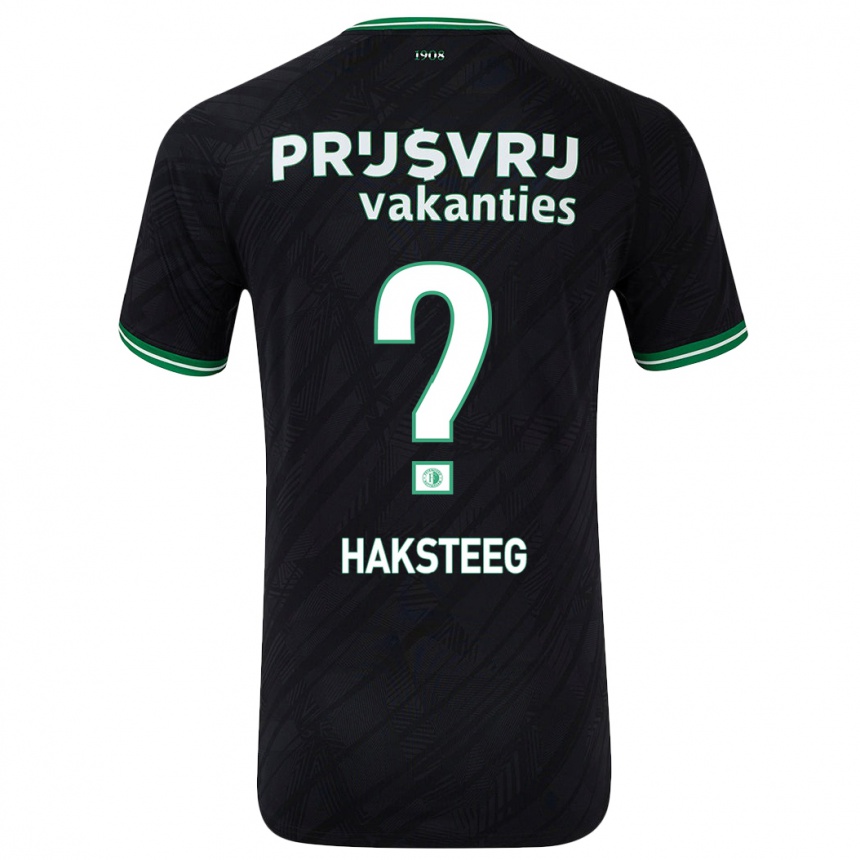 Hombre Fútbol Camiseta Tim Haksteeg #0 Negro Verde 2ª Equipación 2024/25 Perú