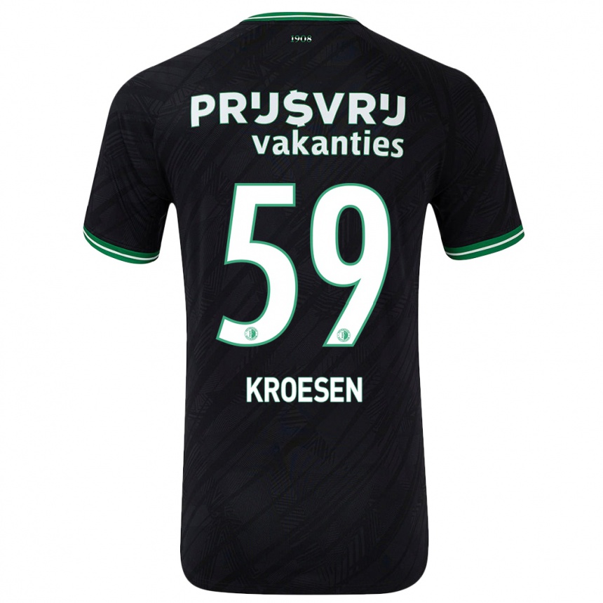 Hombre Fútbol Camiseta Jaimy Kroesen #59 Negro Verde 2ª Equipación 2024/25 Perú